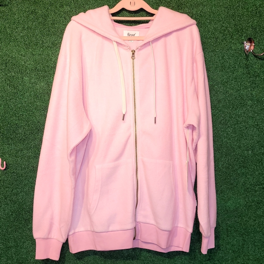 732 Feat Pink Zip-Up Hoodie